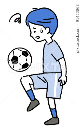 Soccer boy lifting 91433868