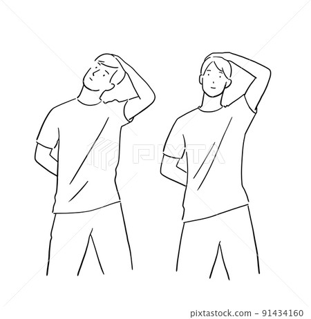 Men's stretch illustration Men's stretch illustration 91434160