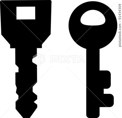 Illustration set of keys such as a simple and cute entrance Illustration set of keys such as a simple and cute entrance 91434309