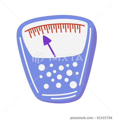 Scales for measuring weight. Floor Scales for Bathroom Fitness Room and Weight Control. Vector illustration cartoon flat icon isolated on white. Scales for measuring weight. Floor Scales for Bathroom Fitness Room and Weight Control. Vector illustration cartoon flat icon isolated on white. 91435798
