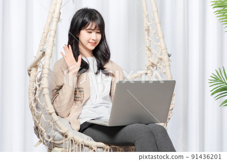 Asian girl living at home 91436201