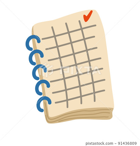 Notepad. Notepad, planner, organizer for writing notes and notes, isolated on a white background. Vector cartoon illustration Notepad. Notepad, planner, organizer for writing notes and notes, isolated on a white background. Vector cartoon illustration 91436809