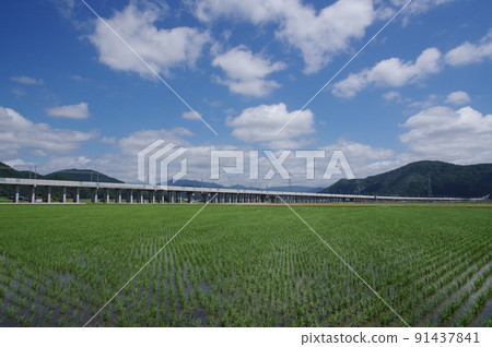 Hokuriku Shinkansen extension work from Funaeda-cho, Sabae-shi to Nakano-cho June 2022 91437841
