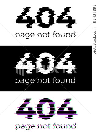 404 page not found concept set. Vector design elements. 404 page not found concept set. Vector design elements. 91437895