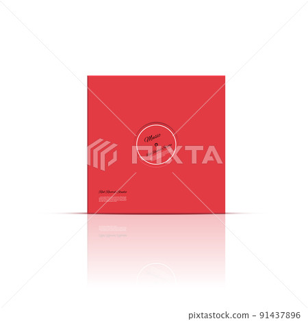 Retro vinyl disk cover. Vector illustration. 91437896
