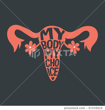 My Body My Choice Sign. Wome's Rights Poster, Demanding Continued Access to Abortion After the Ban on Abortions, Roe v Wade. Women's Rights to Abortion. Protest, Feminism Concept Placard 91438028