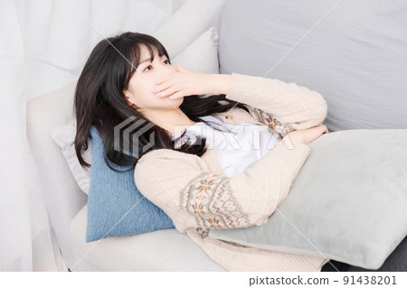 Asian girl living at home Asian girl living at home 91438201