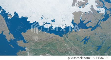 Beaufort Sea in planet earth, aerial view from outer space Beaufort Sea in planet earth, aerial view from outer space 91438298
