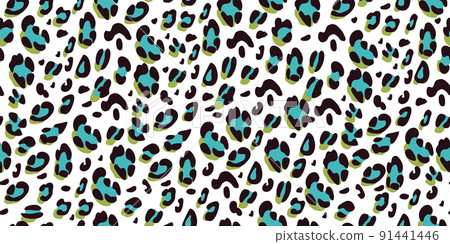 Leopard hand-drawn seamless pattern. Abstract. Animalistic print for fabric, paper. Vector background. Leopard hand-drawn seamless pattern. Abstract. Animalistic print for fabric, paper. Vector background. 91441446