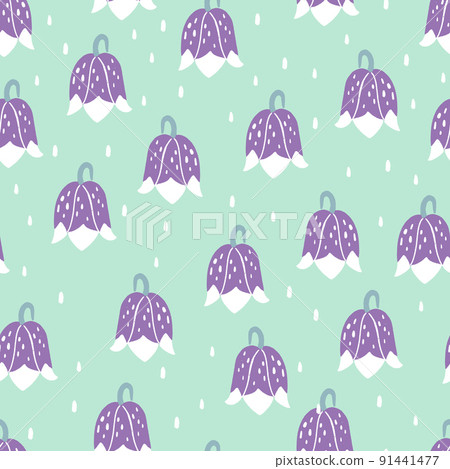 Flower, plants ,botanical ,seamless pattern vector design for fashion,fabric,wallpaper. Cute pattern in flower. Colorful flowers.  91441477