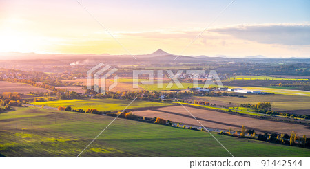 Panoramic sunset in Bohemian Paradise Panoramic sunset in Bohemian Paradise 91442544