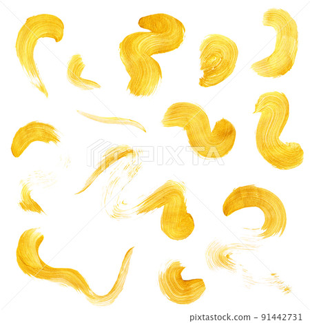 Hand drawn illustration of paint brushes for design. Grungy Black Abstract Brush Grunge Design Elements. 91442731