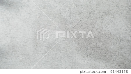 Rough texture overlay. Old film noise. Aged paper filter. Photo editor layer. Gray stains artifacts on white abstract grunge empty space background. 91443158
