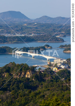 天草群島風景松島展望台“天草珍珠線雲仙天草國立公園”展望台的風景 91443440
