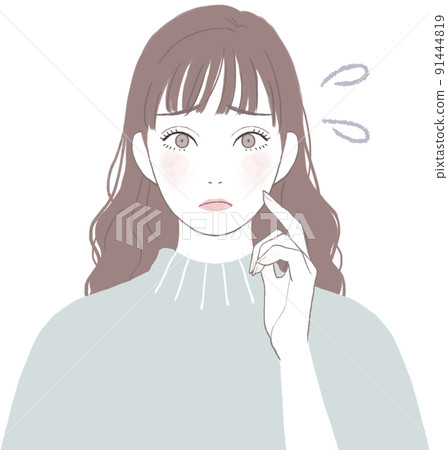 一張臉有問題的女性偶像 將手放在臉上的 Pose ver 一張臉有問題的女性偶像 將手放在臉上的 Pose ver 91444819