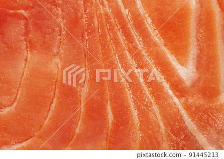 Fresh raw Salmon texture background 91445213