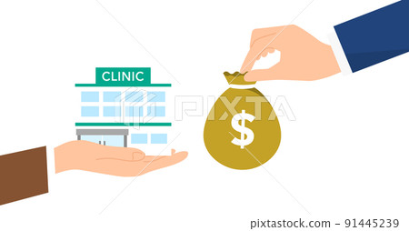 Clinic and money illustration image, vector Clinic and money illustration image, vector 91445239