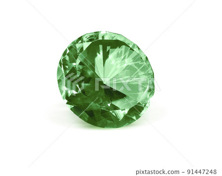 Dazzling diamond Green on white background Dazzling diamond Green on white background 91447248