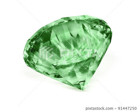 Dazzling diamond Green on white background Dazzling diamond Green on white background 91447250