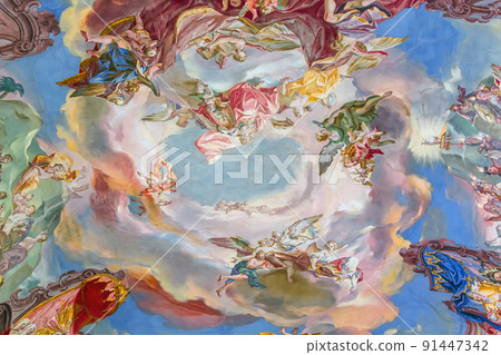 Library of Wiblingen abbey, bavaria, germany 91447342