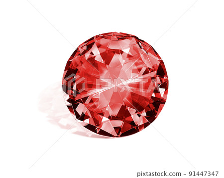 diamond Red on white background diamond Red on white background 91447347
