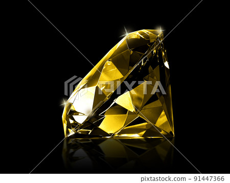 diamond Yellow on black background diamond Yellow on black background 91447366