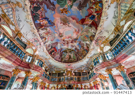 Library of Wiblingen abbey, bavaria, germany Library of Wiblingen abbey, bavaria, germany 91447413