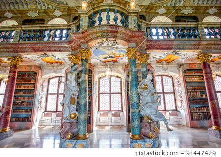 Library of Wiblingen abbey, bavaria, germany 91447429