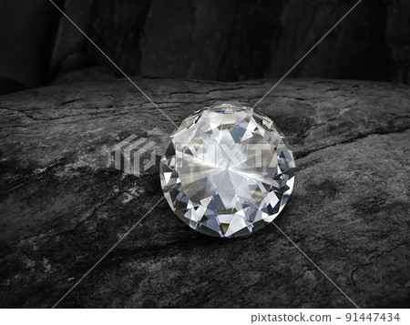 diamond on black coal background diamond on black coal background 91447434