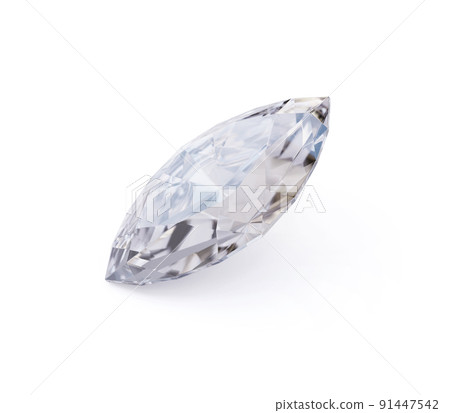 Dazzling diamond on white background 91447542