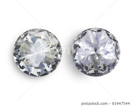 Dazzling diamond on white background 91447544