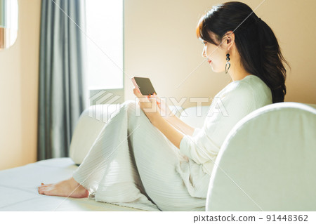 smart phone, female, lady 91448362