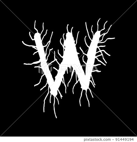 Metal music band's font.White letter with smudges on black background. Metal music band's font.White letter with smudges on black background. 91449194