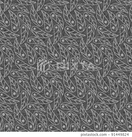 leaves line art seamless pattern leaves line art seamless pattern 91449824