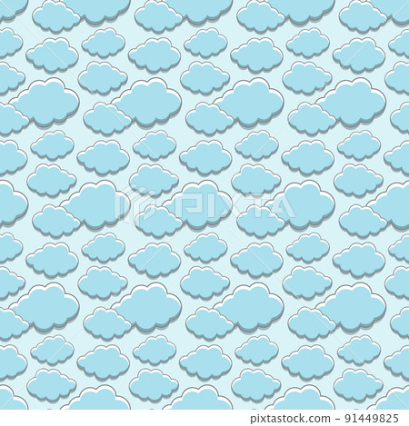 blue cartoon clouds seamless pattern blue cartoon clouds seamless pattern 91449825