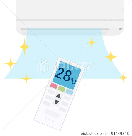 空調28度節電效果圖解素材矢量 91449848