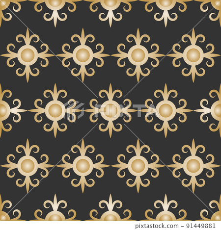 luxury gold ornamental seamless pattern 91449881