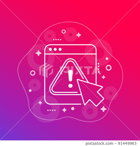 Error, warning window vector icon for web 91449963