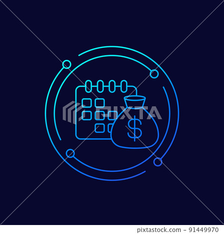 deposit period line vector icon deposit period line vector icon 91449970