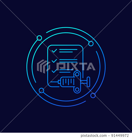biopsy test line vector icon 91449972
