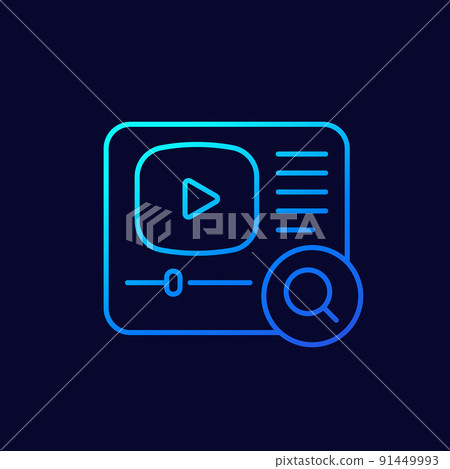 video search line icon for apps video search line icon for apps 91449993