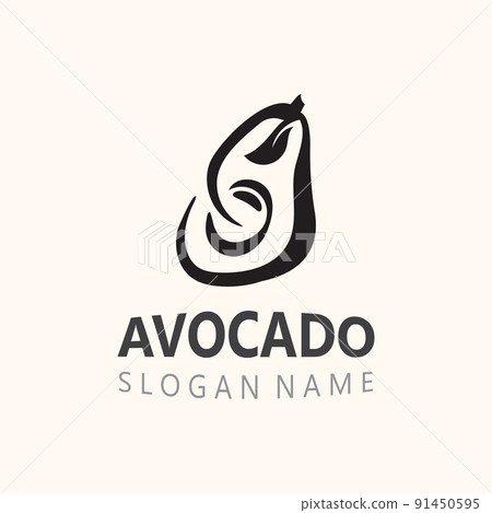 Avocado fresh fruit logo design creative ilustration template Avocado fresh fruit logo design creative ilustration template 91450595