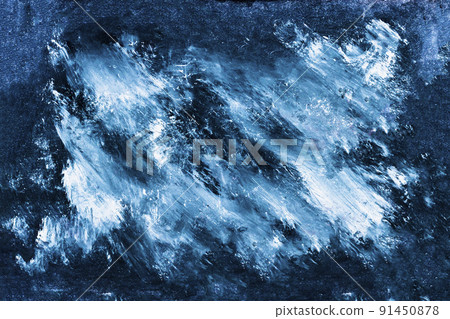 Dark blue hand painted ink abstract background 91450878