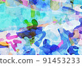 Abstract beautiful elegant watercolor texture 91453233