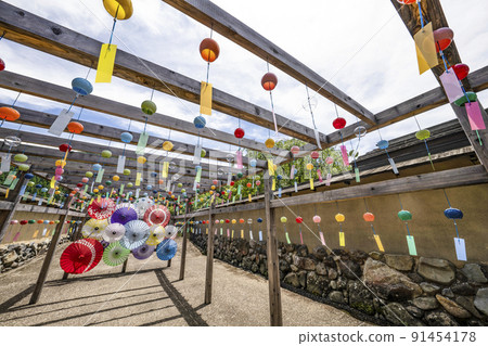 一乘谷朝倉廢墟日本傘天空 91454178