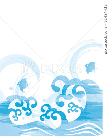 水彩風格刨冰親善 91454439