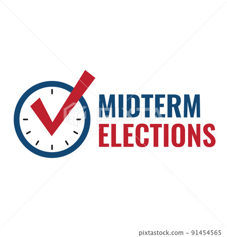 2022 Midterm Elections Design w Red White and Blue Vote Icon 2022 Midterm Elections Design w Red White and Blue Vote Icon 91454565