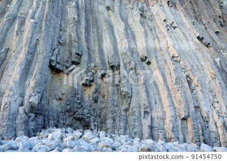 Gaetkak columnar joint, columnar joint, cliff, cliff, beach, coast, lava, natural cave, sunset, 91454750
