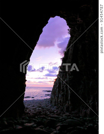 Gaetkak columnar joint, columnar joint, cliff, cliff, beach, coast, lava, natural cave, sunset, Gaetkak columnar joint, columnar joint, cliff, cliff, beach, coast, lava, natural cave, sunset, 91454787