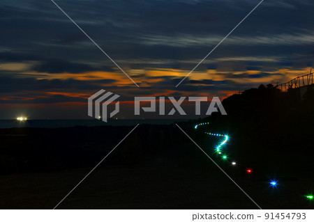 Gaetkak columnar joint, columnar joint, cliff, cliff, beach, coast, lava, natural cave, sunset, 91454793